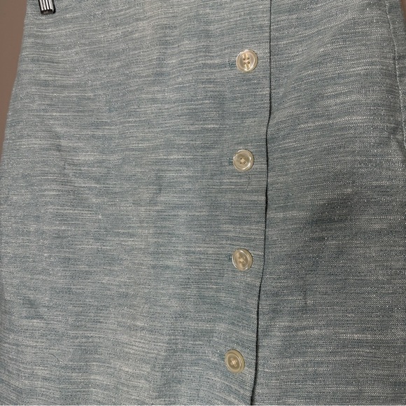Loft straight linen blend mini skirt - Picture 2 of 9